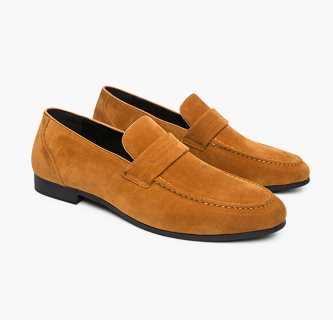 Old Money Suede Penny Loafers